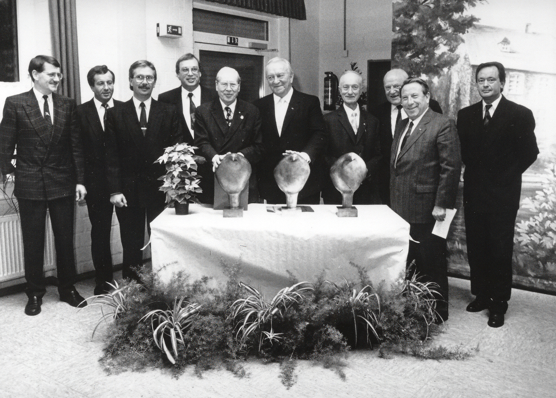 Übergabe des Voerder Vogels Historisches Gruppenfoto bei der Übergabe des Voerder Vogels