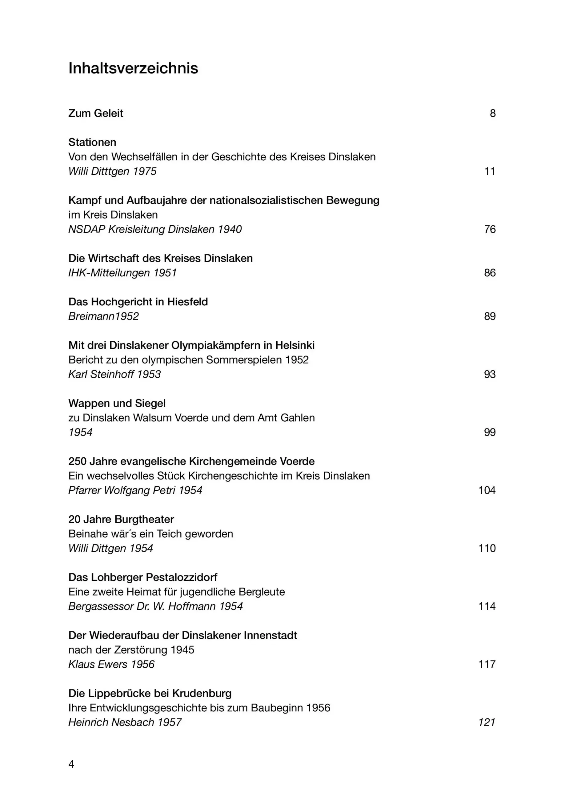 Projekte - Heimatkalender Kreis Dinslaken - Inhaltsverzeichnis-1 Portrait eines älteren Herrn mit Brille, Anzug und Krawatte