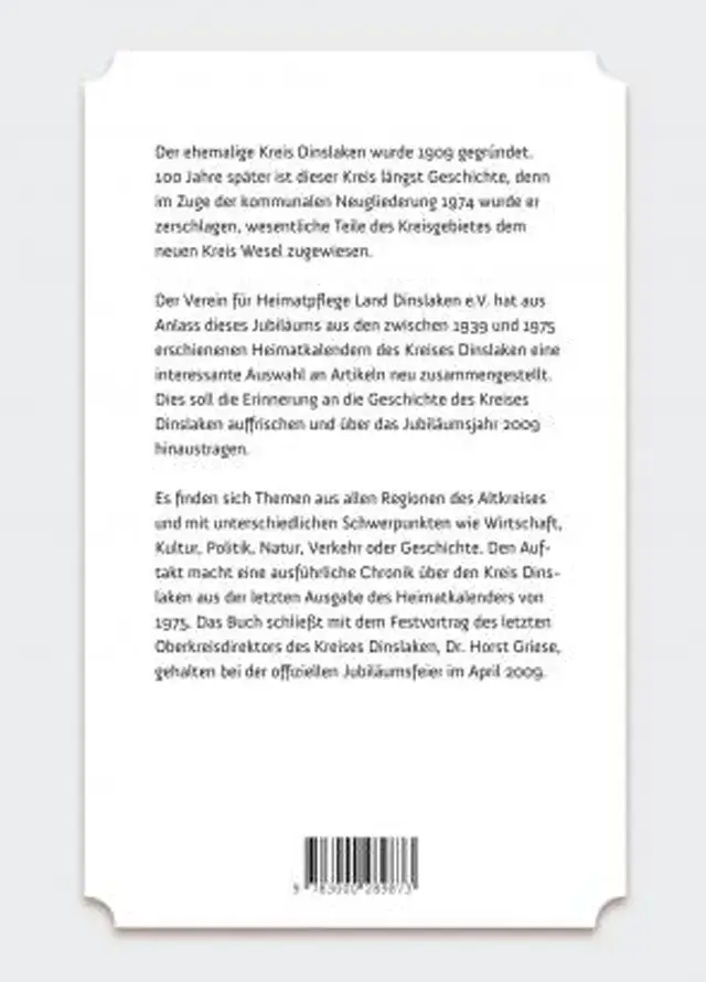 Projekte - Heimatkalender Kreis Dinslaken - Rueckseite Portrait eines älteren Herrn mit Brille, Anzug und Krawatte